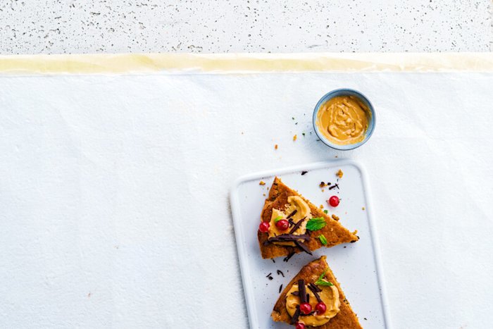 Pastel de avena con chocolate