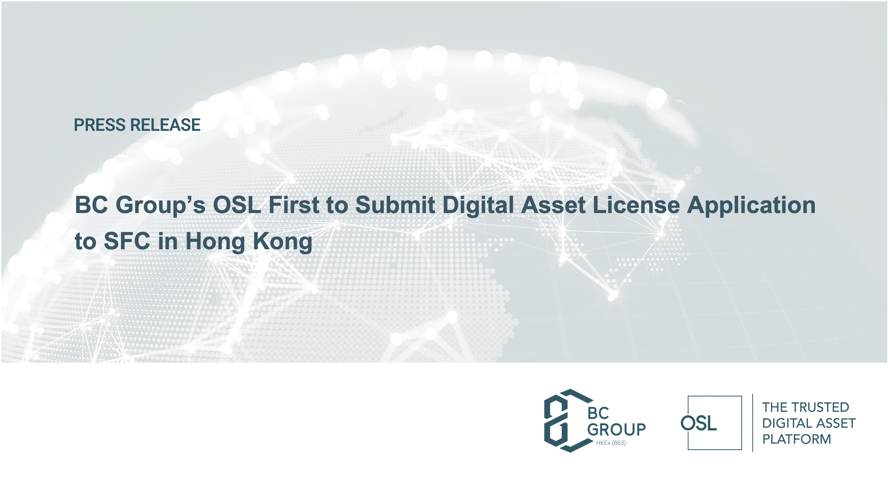 BC Group’s OSL First to Submit Digital Asset License Application to SFC in Hong Kong