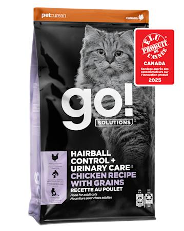 Go! Solutions Hairball Control + Urinary Care Chicken Recipe with Grains for Cats