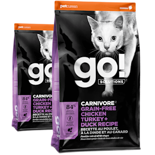 Go! Solutions Carnivore Grain-Free Chicken, Turkey + Duck Recipe for Cats Dry