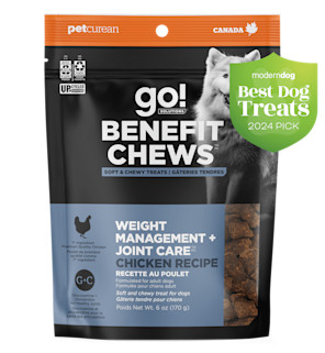Go! Benefit Chews Weight Management + Joint Care Chicken Recipe, Modern Dog Best Dog Treats 2024 Pick