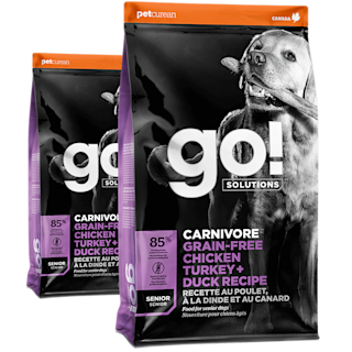 Go! Solutions Carnivore Grain-Free Chicken, Turkey + Duck Senior Recipe for Dogs