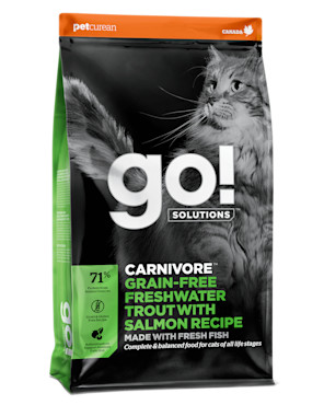 Go! Solutions Carnivore מתכון טרוטה ממים מתוקים ללא גרעינים עם סלמון ללא דגנים