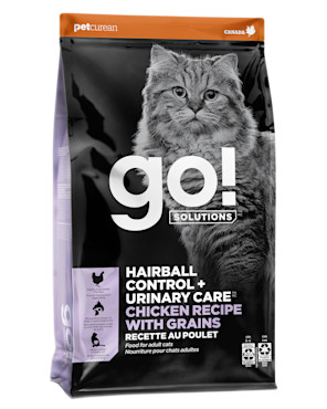 Go! Solutions Hairball Control + Urinary Care Chicken Recipe with Grains for Cats
