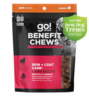 Go! Benefit Chews Skin + Coat Care Lamb Recipe, Modern Dog Best Dog Treats 2024 Pick