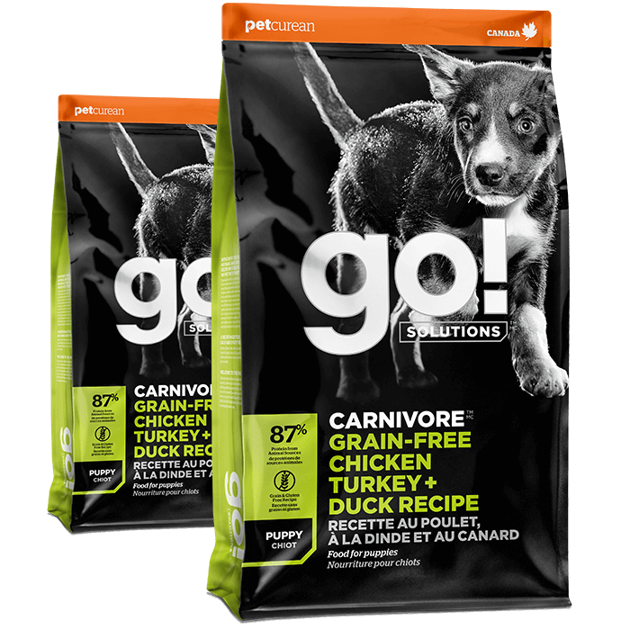 Go! Solutions Carnivore Grain-Free Chicken, Turkey + Duck Puppy Recipe