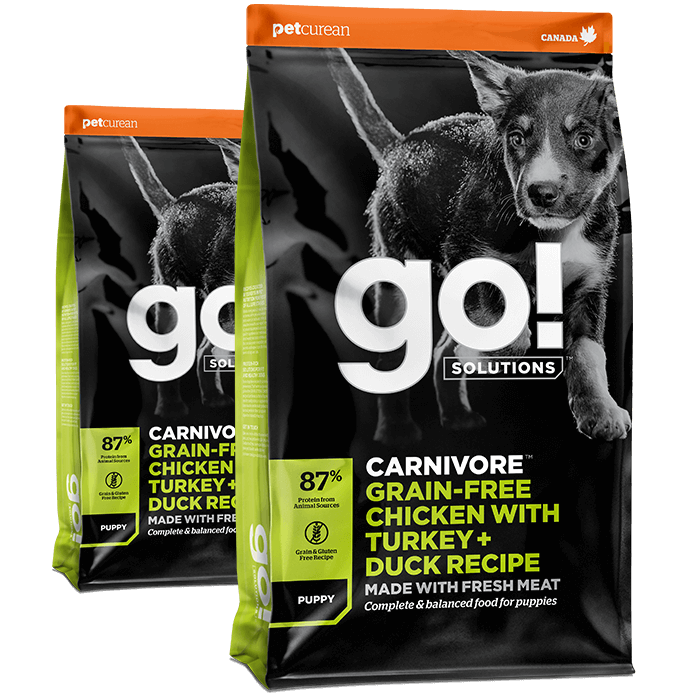 Go! Solutions Carnivore Grain-Free Chicken, Turkey + Duck Puppy Recipe