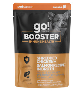 Go! Booster Immune Health Shredded Chicken + Salmon Recipe in Broth for Dogs