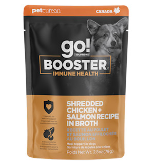 Go! Booster Immune Health Shredded Chicken + Salmon Recipe in Broth for Dogs