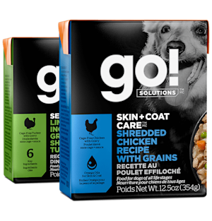 GO! SOLUTIONS and NOW FRESH wet food Tetra Paks