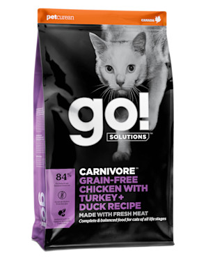 Go! Solutions Carnivore Grain-Free Chicken with Turkey + Duck Recipe for Cats