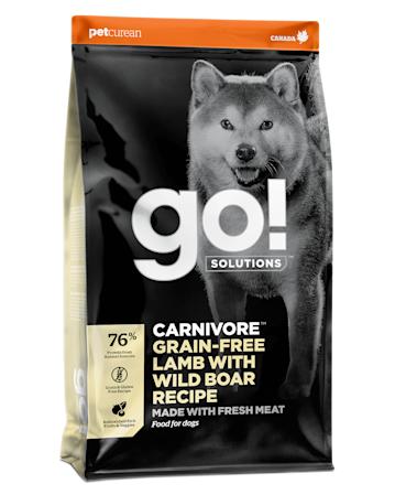 Go! Solutions Carnivore בשר כבש ללא גרעינים + מתכון חזיר בר ללא דגנים
