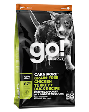 Go! Solutions Carnivore Grain-Free Chicken, Turkey + Duck dry puppy food