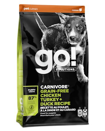 Go! Solutions Carnivore Grain-Free Chicken, Turkey + Duck dry puppy food