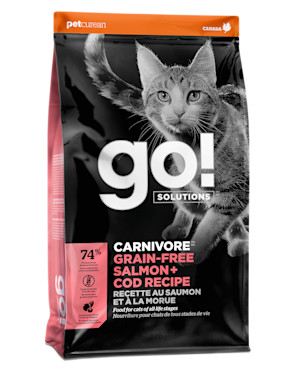 Go! Solutions Carnivore Grain-Free Salmon + Cod Recipe for Cats