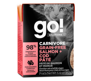 GO! SOLUTIONS CARNIVORE Grain-Free Salmon + Cod Pâté for Cats