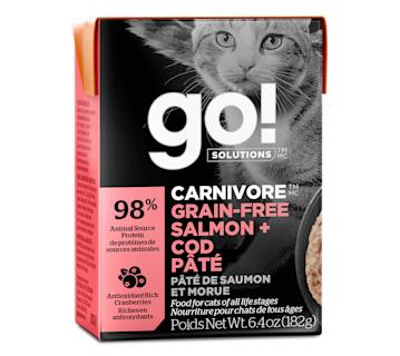Go! Solutions Carnivore Grain-Free Salmon + Cod Pâté for Cats