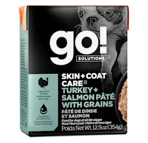 Go! Solutions Skin + Coat Care Turkey + Salmon Pâté with Grains for Dogs