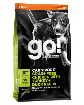 GO! SOLUTIONS CARNIVORE Grain-Free Chicken with Turkey + Duck Puppy Recipe