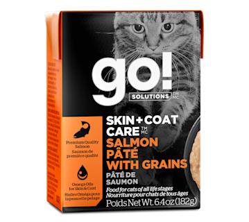 Go! Solutions Skin + Coat Care Salmon Pâté with Grains for Cats