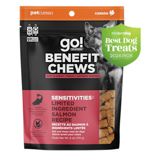 Go! Benefit Chews Sensitivities Limited Ingredient Salmon Recipe, Modern Dog Best Dog Treats 2024 Pick