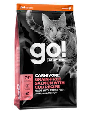 Go! Solutions Carnivore סלמון עם בקלה ללא גרעינים עם מתכון בקלה דגנים