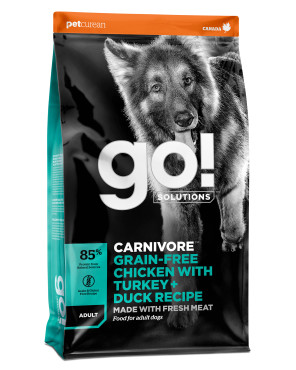 GO! SOLUTIONS CARNIVORE Grain-Free Chicken with Turkey + Duck Adult Recipe for Dogs