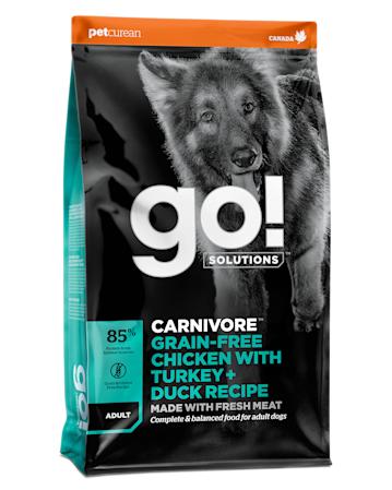Go! Solutions Carnivore Grain-Free Chicken with Turkey + Duck Adult Recipe for Dogs