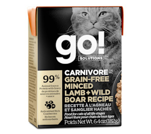 Go! Solutions Carnivore Grain-Free Minced Lamb + Wild Boar Recipe for Cats