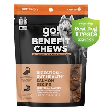 Go! Benefit Chews Digestion + Gut Health Salmon Recipe, Modern Dog Best Dog Treats 2024 Pick