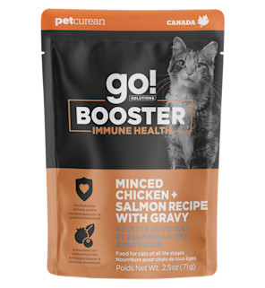 Go! Booster Immune Health Minced Chicken + Salmon Recipe with Gravy for Cats