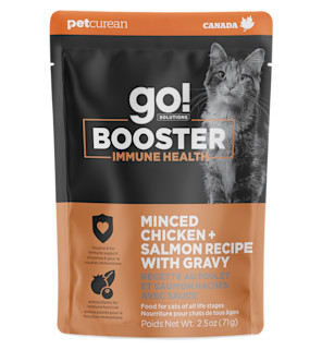 Go! Booster Immune Health Minced Chicken + Salmon Recipe with Gravy for Cats