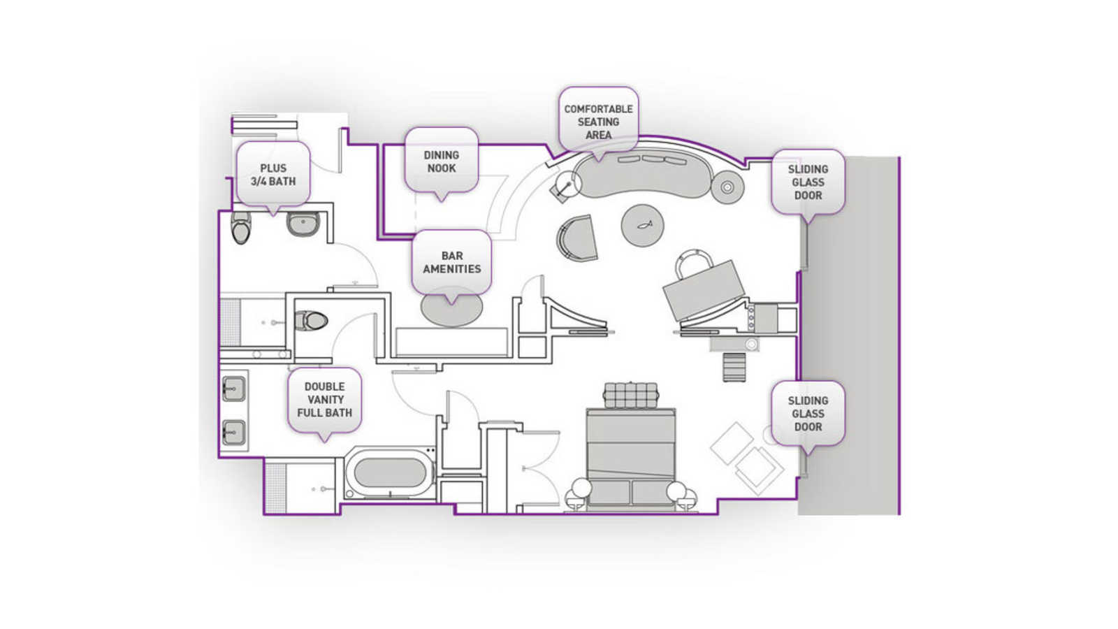 Floorplan: terrace suite