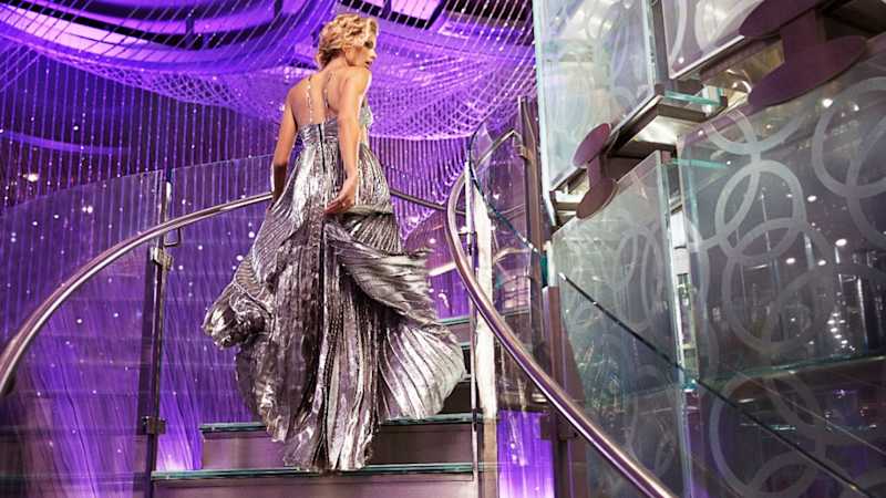 The Chandelier Woman Staircase