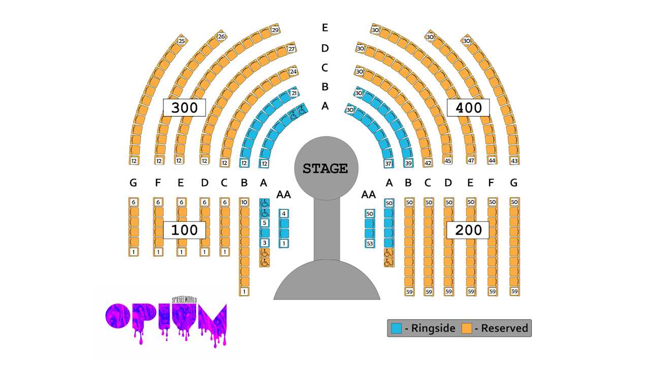 OPIUM Seating Chart
