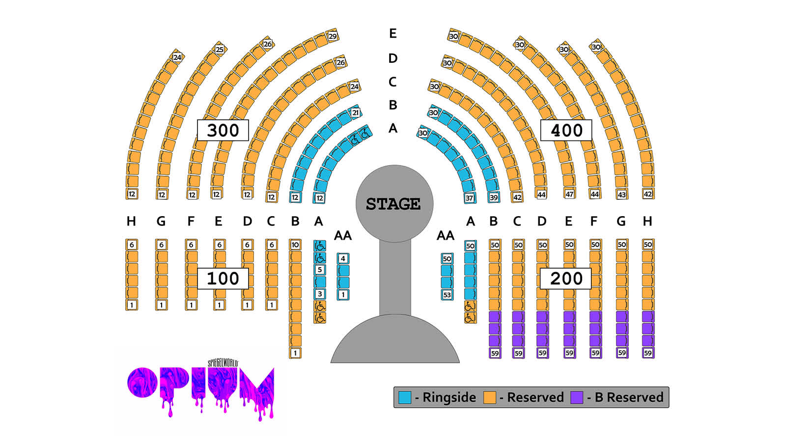 OPIUM Seating Chart - October 2018