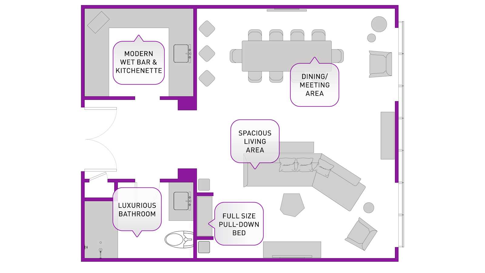 Reception Suite floor plan updated