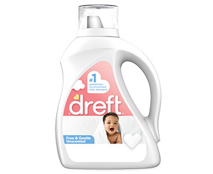 Pack of Dreft Free & Gentle Baby Liquid Laundry Detergent