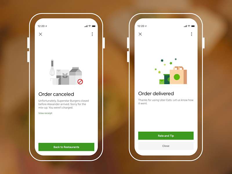 Order delivered, order canceled