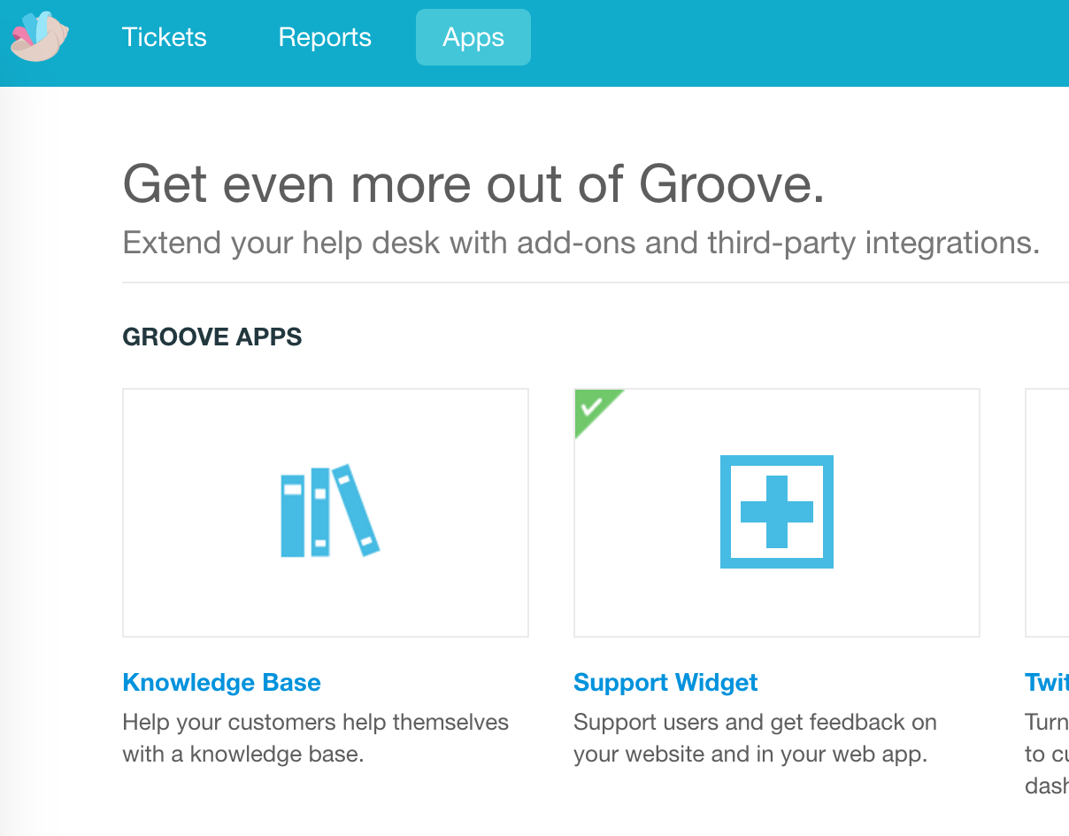 This is a screenhot of Groove Integration