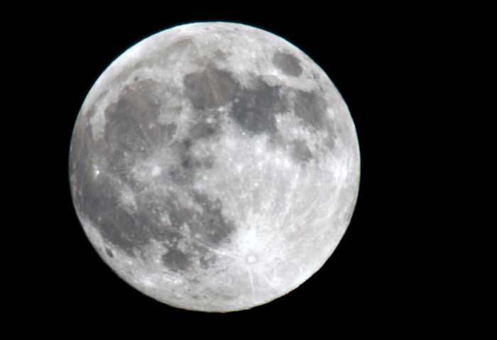 Close up of a full moon