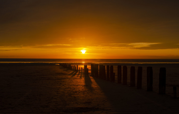 Sunset on Berrow Beach