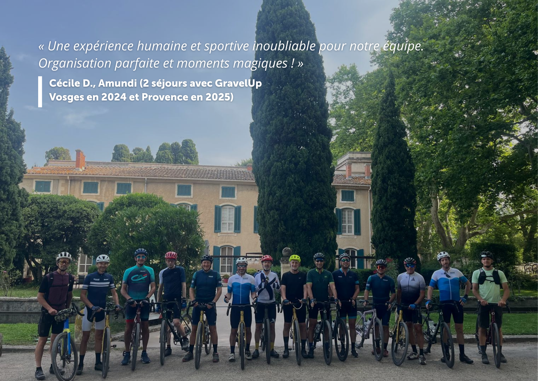 Helmets on, team energy rising.