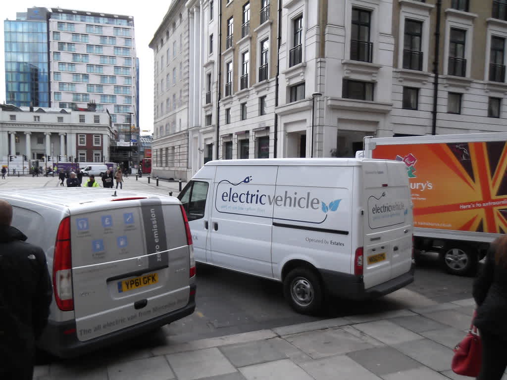 "Electric vans" by TheClimateGroup is licensed under CC BY-NC-SA 2.0