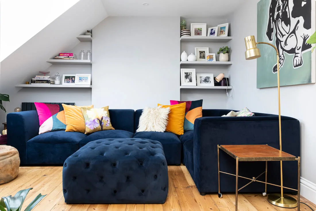 loft conversion living room pitched