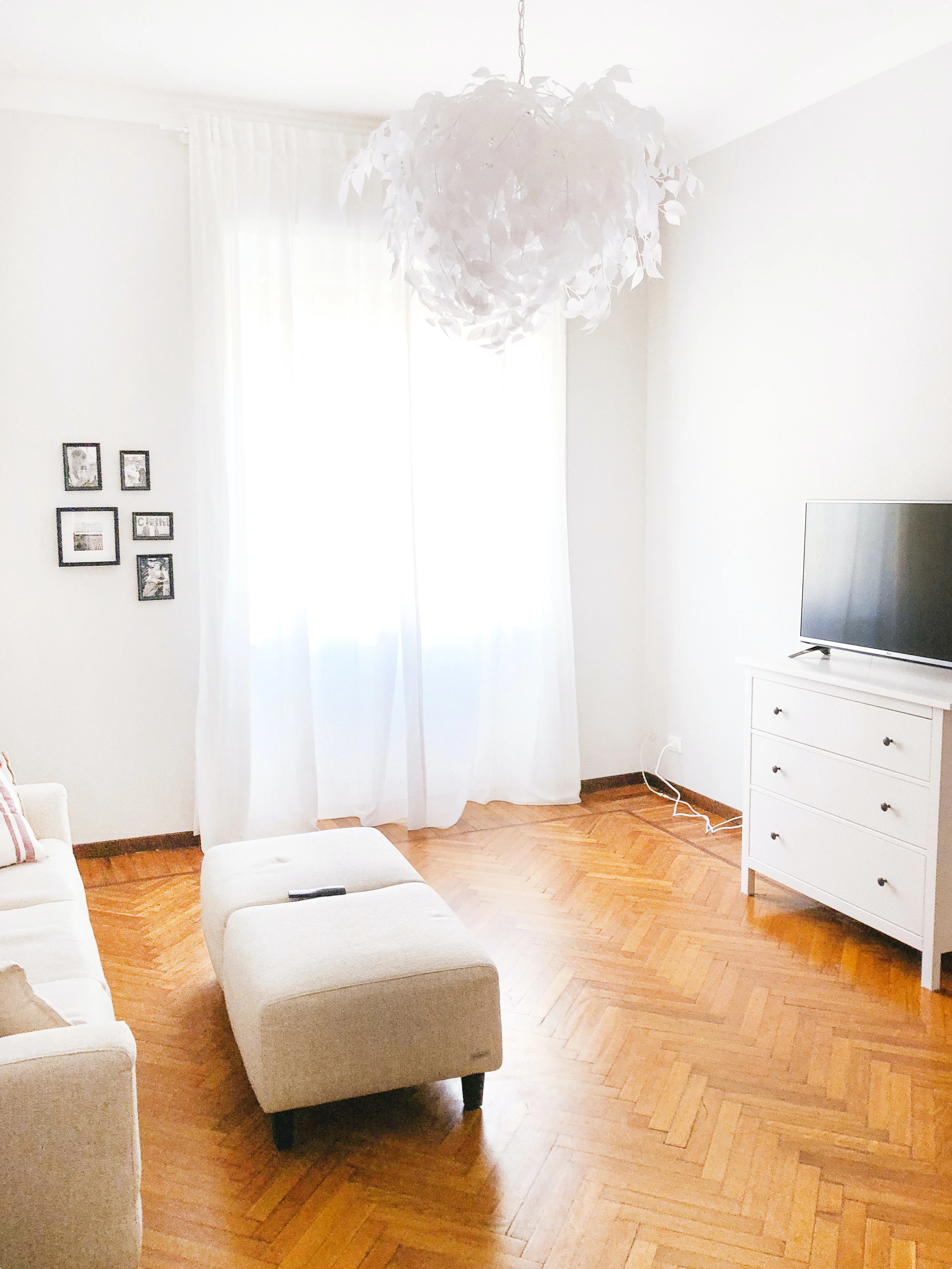Opt for wood effect flooring to modernise your Victorian living room