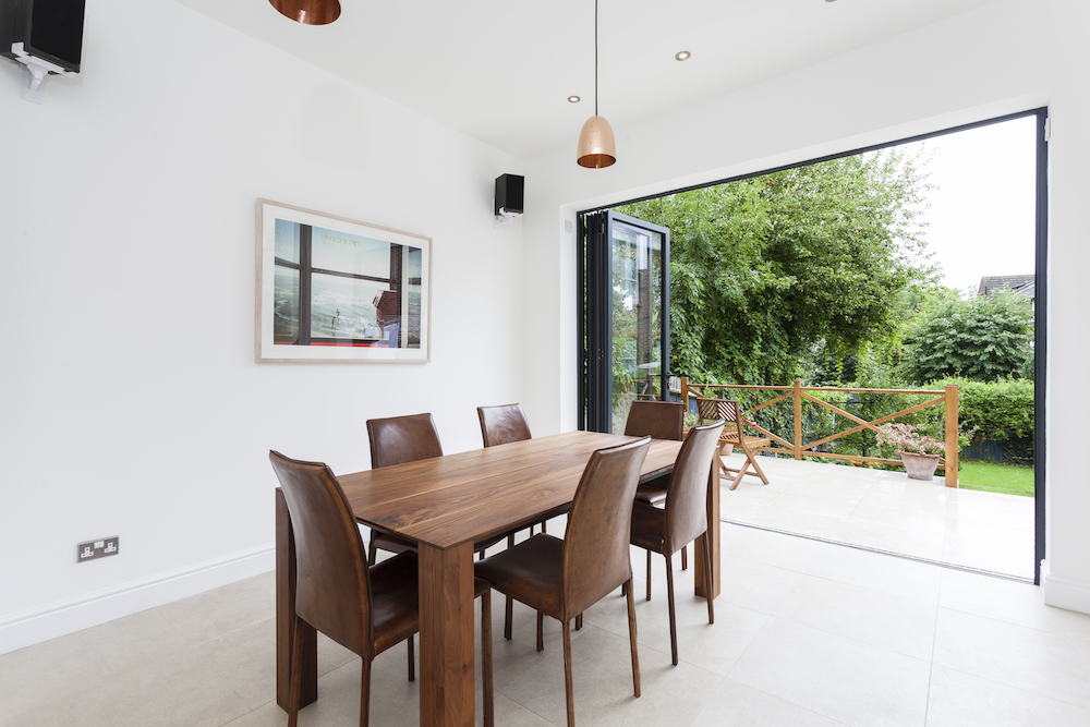 Dining room with bi-folds