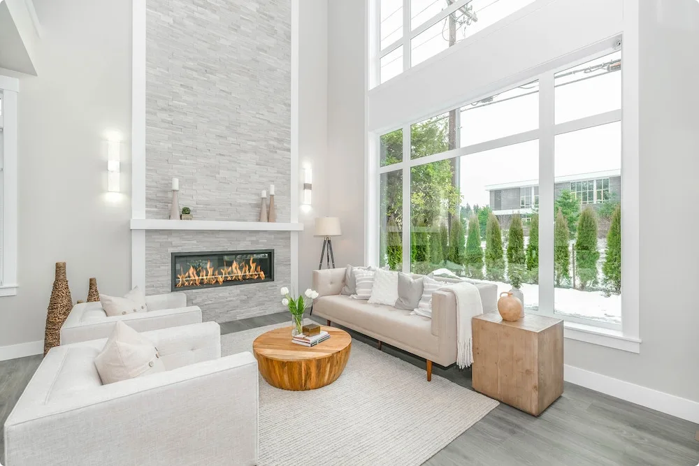 Contemporary fireplace