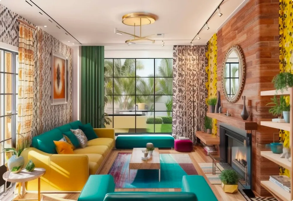 Boho living room idea