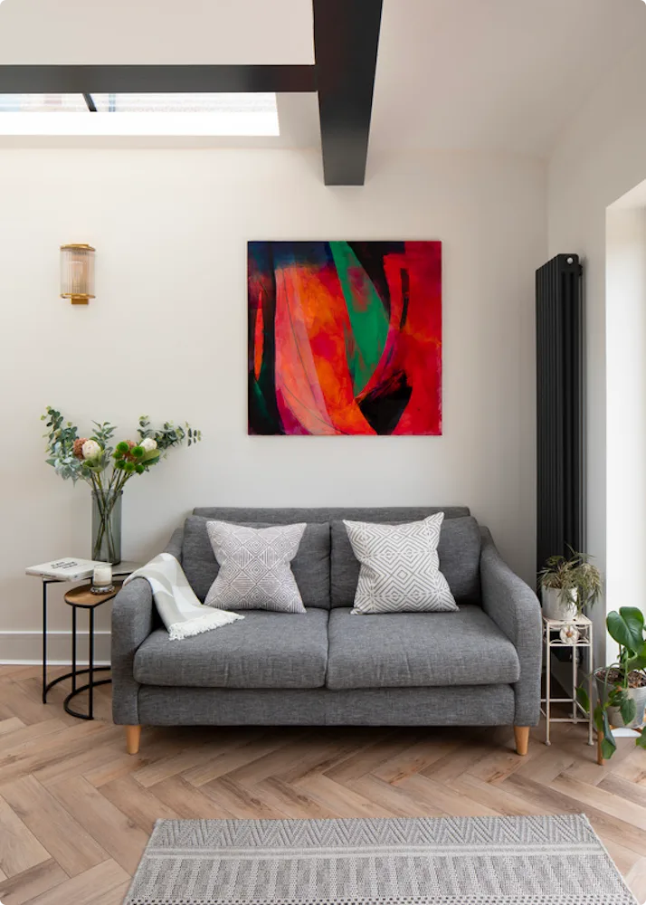 A relaxed lounge area in a completed Resi kitchen project in Croydon